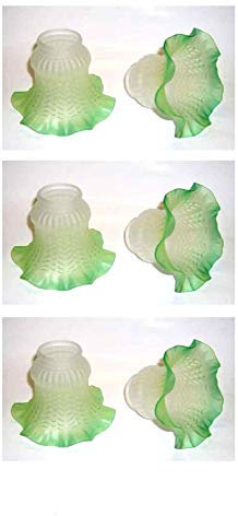 Set 6 Stück Lampenschirme Glas Gläser Notebook Farben wählbar Glocke Lampe Pendelleuchte Wandleuchte SVLSCh0014