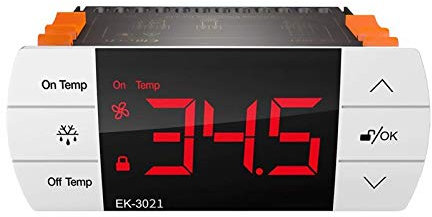 Elitech EK-3021 Temperaturregler mit Doppelsonde, Kühlung & Abtauung, 485-Schnittstelle für Gefrierfach Wassertanks Kühlschrank industrielle Kältemaschine usw