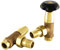SMR Bathrooms BRAD-1/2-B Bradley Bronze Old School Radiator Valves (Angled Manual), Polished Brass