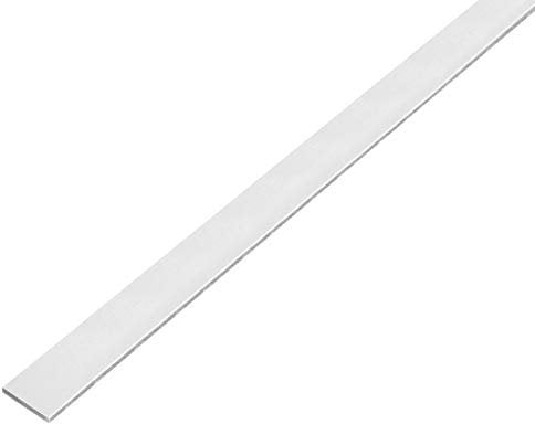 Alberts 489175 Barra piatta, autoadesiva, alluminio, pallinatura argento, 1000 x 20 x 2 mm