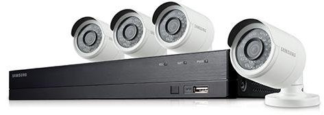 SAMSUNG SDH-B74041 8 Channel Full HD Video Security System With 4 CCTV Cameras
