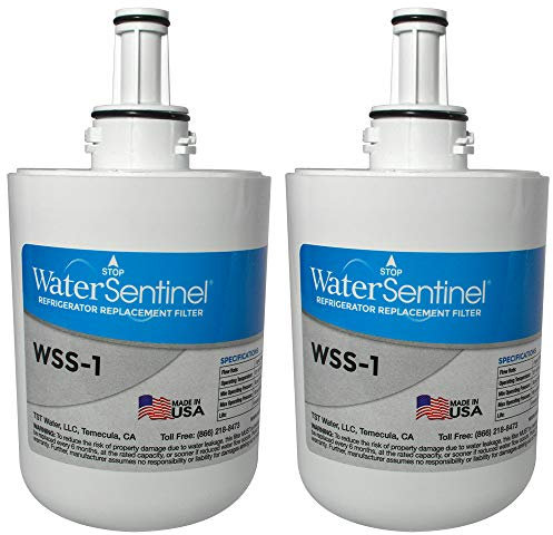 WaterSentinel WSS-1 Filtro de repuesto para refrigerador: compatible con filtros Samsung HAF-CU1 (2 unidades), color azul