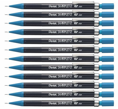 Pentel Sharplet-2 A127 Druckbleistift, 0.7 mm, Härtegrad HB (12 Stück)