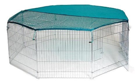 Bunny Business 8-Panel Playpen with Free Safety Net,60x60x8cm Extra Large