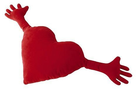FAMNIG HJÄRTA Kissen, rot40x101 cm