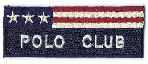 Aufnäher zum Aufbügeln, Marineblau, Motiv: Polo Club