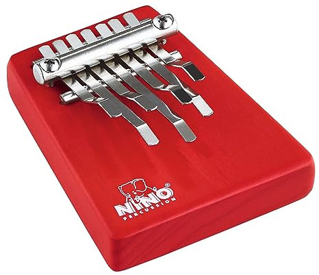 Kalimba mittel mit 7 Tönen/Zungen in rot - c'' c' a' a f' e' e''