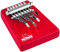 Kalimba mittel mit 7 Tönen/Zungen in rot - c'' c' a' a f' e' e''