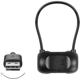 tizi Schlingel (Micro-USB, schwarz) – Micro-USB-Kabel zum Mitnehmen mit smartem tizi flip USB-Stecker (reversibel) und praktischem Clip
