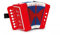 small foot Akkordeon rot, Musikinstrument für Kinder, aus Kunsttoff, inkl. Gurt, ab 3 Jahren 3321