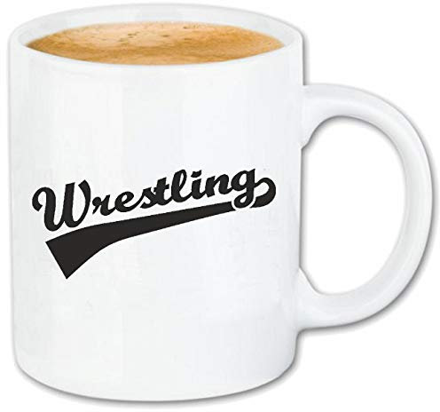 Reifen-Markt Kaffeetasse WRESTLING - UNDERTAKER - KAMPFSPORT - MMA - KICKBOXEN Keramik 330 ml in Weiß