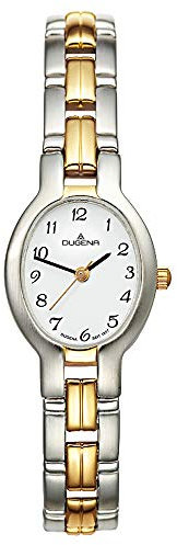 Dugena Damen-Armbanduhr Elegant Analog Quarz Edelstahl beschichtet 4110323