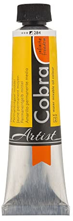 Cobra Talens wassermischbare Ölfarben, 40 ml, 284 Permanent Gelb Mittel