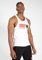 Gorilla Wear Classic Fitness Tank Top - weiß - Bodybuilding Sport Freizeit mit Logo Aufdruck leicht und bequem für optimale Bewegung aus Baumwolle, S