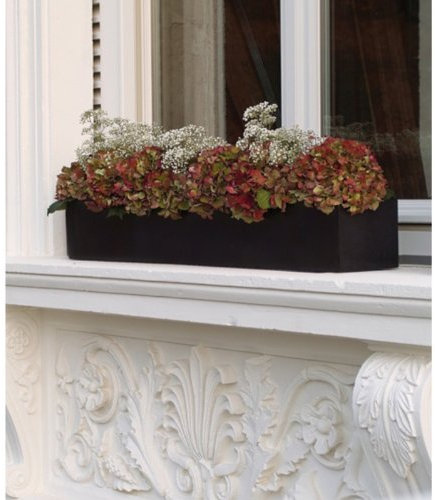 amei Stonefiber Pot Der Lange Blumenkasten schwarz, LxBxH 60x17x15 cm