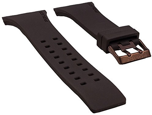 Police Vantage Uhrenarmband Kautschuk Band Braun für P13077MPBS-02