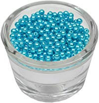 Creativery 200 Perlen 4mm dunkel türkis 340D // Kuststoff Bastelperlen Drahtsterne Wachsperlen Perlenkette