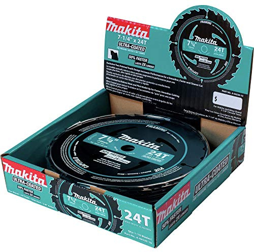 Makita A-94530-10 7-1/4 24T Ultra-Coated Framing Blade, 10-Pack