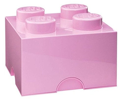 Lego Brick Mattoncino Bottoncini,Contenitore impilabile Litri, Rosa Chiaro