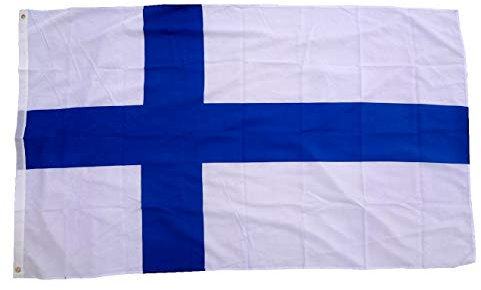 Flagge Finnland 90 x 150 cm Fahne mit 2 Ösen 100g/m² Stoffgewicht Hissflagge für Mast