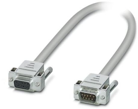 Phoenix Contact D 9SUB Serielles Kabel / 9-polig, D-Sub Stecker / 9-polig, D-Sub Buchse, 5m, Grau