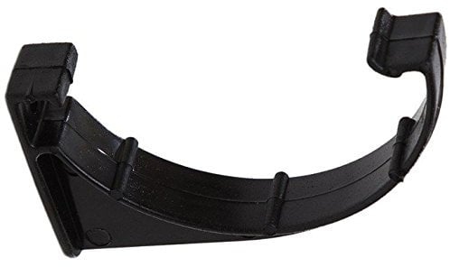 Schwarz Pack 3 x Dachrinnen Autoradioblende Halbrund Halterung für Geräteschuppen, Wintergarten, usw mini Vordach Regenrinnen 75 mm