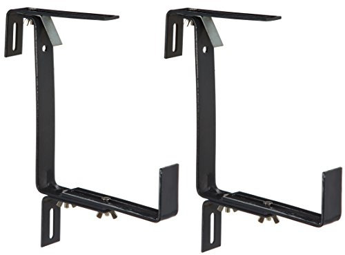 Dehner Soporte Profesional para maceteros para barandillas de tuberías, Metal, Antracita (Paquete de 2)
