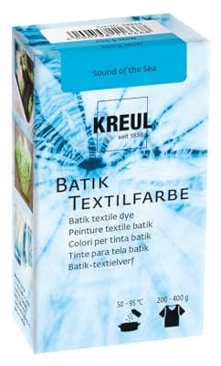 KREUL 98530 - Batik-Textilfarbe Sound of the Sea, 70 g, Farbpulver zum Batiken und Färben von Textilien