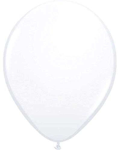 Folat 08104 weiße Ballons 30cm-100 Stück, Weiß