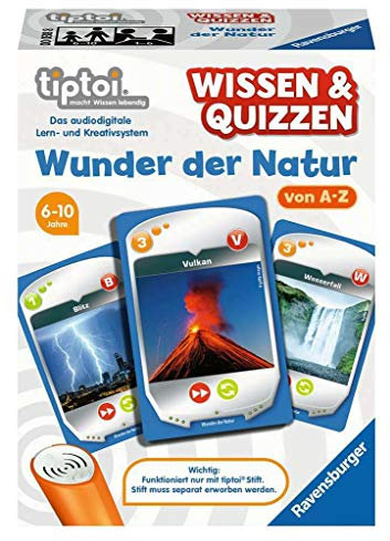Ravensburger tiptoi 00038 - Wissen & Quizzen „Wunder der Natur“ / Spiel von Ravensburger ab 6 Jahren/Wertvolles Wissen über Naturphänomene wie Vulkane, Blitze oder Wasserfälle sammeln