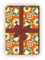 Kartenkaufrausch Trendiges 70er Jahre Geschenkpapier Set mit Retro Streu Blüten für tolle Geschenk Verpackung, Designpapier, scrapbooking, 4 Bogen, 32 x 48cm, in orange