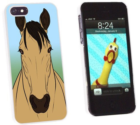 Graphics and More Horse Buckskin Snap-On Hard Protective Case for Apple iPhone 5/5s - Non-Retail Packaging - White