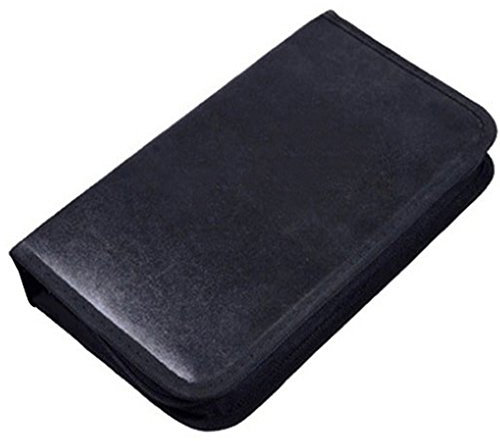 Broadfashion 80 Disc CD Holder DVD Case Storage Wallet VCD Organizer Carrying Case Pouch Bag (Black)