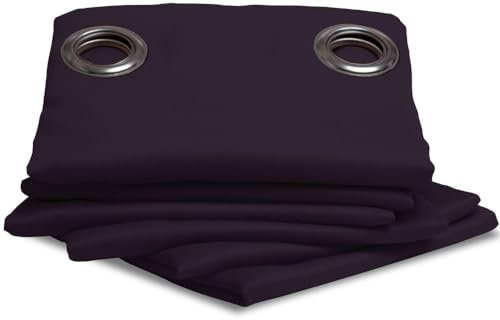 Moondream ThermActiv® Rideau Thermique Hiver+Été 2en1 | Isolant Anti-Chaleur et Anti-Froid | Occultant | Technologie Brevetée | Fabrication UE | Oeillets | Violet MC333 | 140L x 260H cm