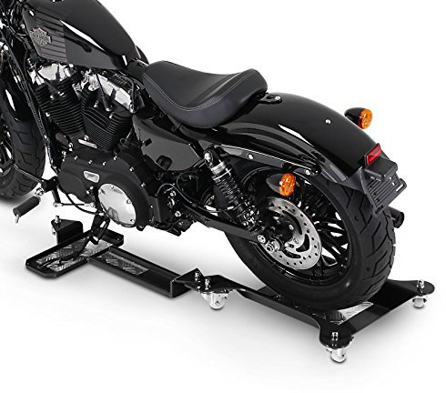 ConStands Motomover II - Motorrad Rangierschiene für Honda CB 1000 R Schwarz Rangierwagen Rangierhilfe Seitenständer Hinterrad