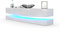Vladon Lowboard City, Made in Germany, TV-Kommode mit Sockelelement, 1 offenem Fach und 3 Schubkästen, Weiß matt/Weiß Hochglanz, inkl. LED-Beleuchtung (178 x variabel x 39 cm)