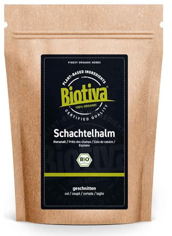 Biotiva Hierba cola de caballo orgánica 100 g - equiseto - infusión de hierbas orgánico - puede ayudar con trastornos urinarios leves