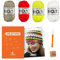 myboshi Häkelset Mütze Agano, inkl. No.1 Wolle, Nadel und Anleitung, für Mützen und Schals, Häkelpaket, 30% Merinowolle Gelb, Orange mit Häkelnadel