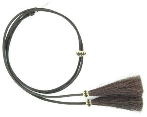 M&F Western Genuine Leather Stampede Strings with Horsehair Tassels, 24