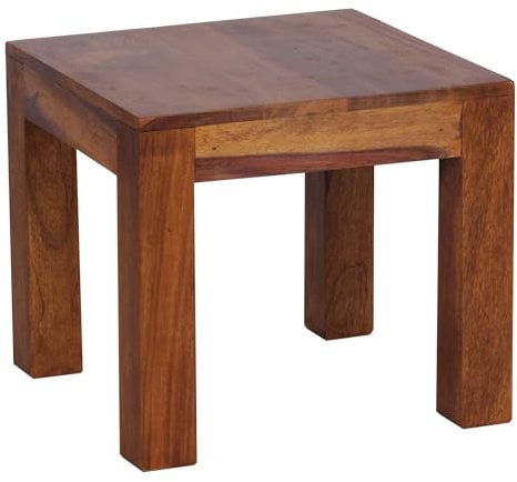 FineBuy Table Basse en Bois Massif Sheesham - Table de Salon 45 x 40 x 45 cm | Table d'appoint Style Maison de Campagne