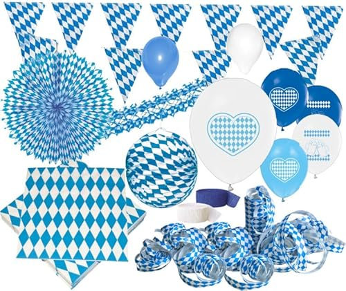 XXL Bavaria Party Deko Set Oktoberfest für bis zu 100 Personen