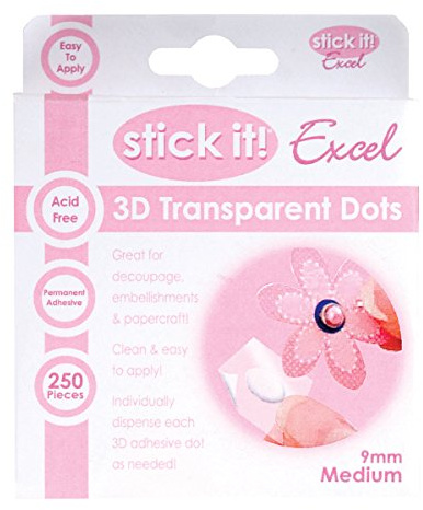 Stick it Medium Excel 3D Transparent Dot