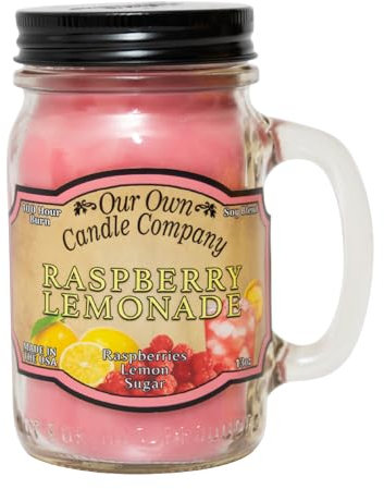 Candela profumata al lampone e limonata da 368,5 g (marchio aziendale) Made in USA - 100 ore di combustione