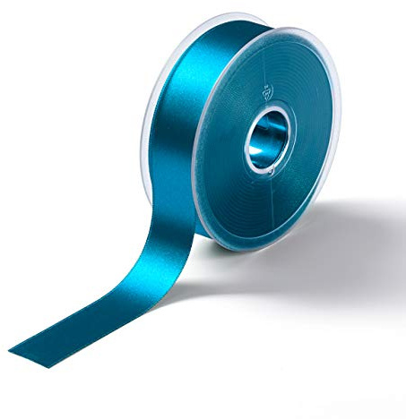 Prym 25mm Satin Ribbon Caribbean Blue, Polyester, 25 mm