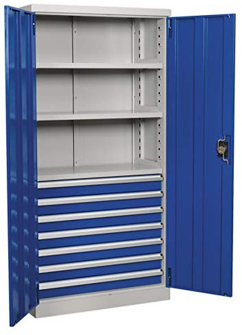 Sealey Apiccombo7 Industrial Cabinet 7 Drawer 3 Shelf 1800Mm