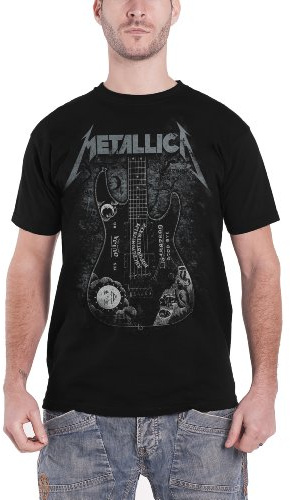 Live Nation Men's Metallica - Kirk Ouija Guitar Crew Neck Short Sleeve T-Shirt