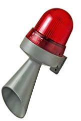 42412068 Signalgeber: akustisch-visuell 230VAC Horn,Dauerlicht LED rot WERMA