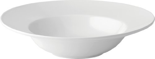 Anton Black Fine China - Deep Winged / Wide Rim Pasta Plate 10 (25cm) (Box of 6) - contemporary, elegant and robust crockery