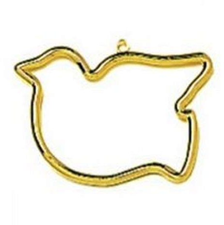 Vervaco Bird Shaped Frame, Plastic, Gold, 6 x 9 cm