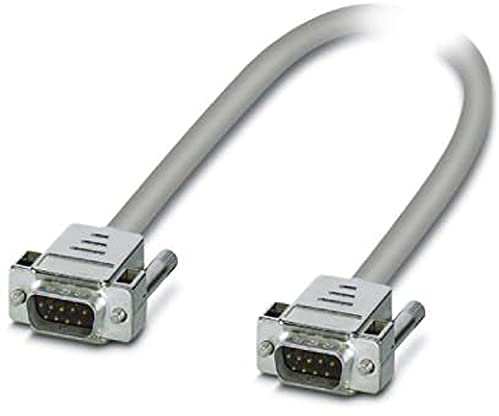 PHOENIX CONTACT CABLE-D 9SUB/S/S/200/KONFEK/S Konfektioniertes Geschirmtes Rundkabel, D-SUB-Stiftleiste (1 x 9-Polig)/D-SUB-Stiftleiste (1 x 9-Polig), 2m Kabellänge